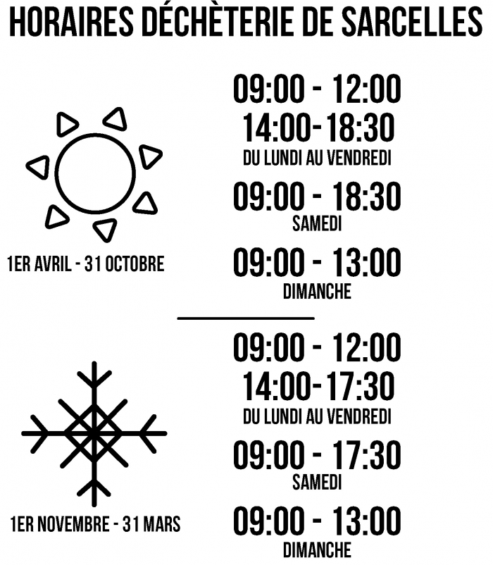 Horaires déchèterie Sarcelles